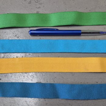 Knitted flat elastic 10 metre lengths vibrant colours